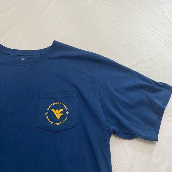 NWT Southern Tide West Virginia Navy Blue T-Shirt Size Large New - Picture 2 of 7